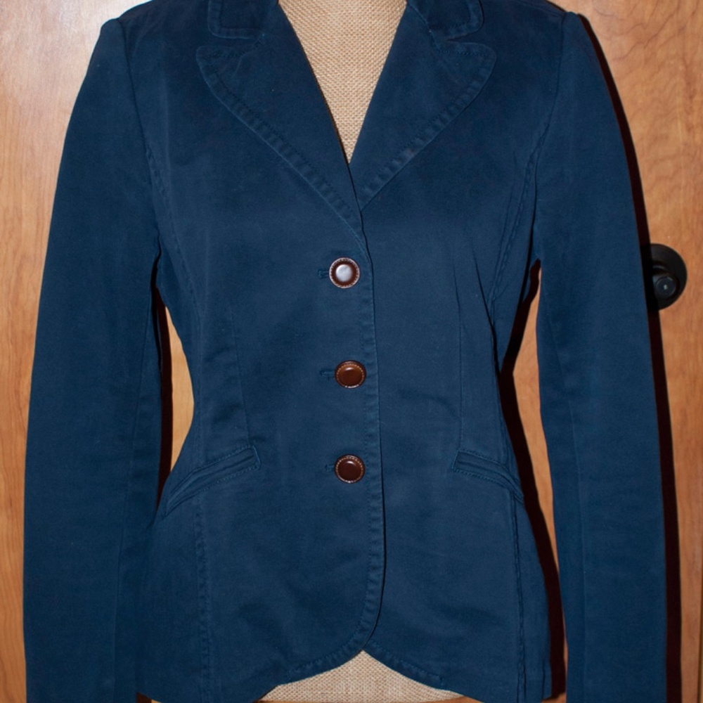 Coldwater Creek jacket, Navy women's size 8 EUC